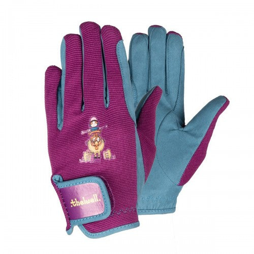 Front - Thelwell Girls Riding Gloves