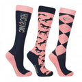 Front - HYCONIC Unisex Adult Horse Socks (Pack of 3)