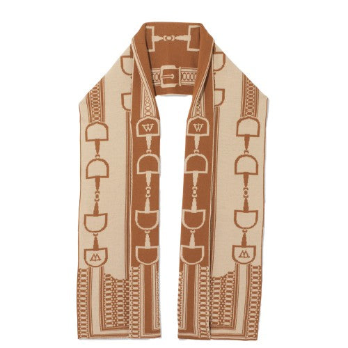 Front - Waring Brooke Womens/Ladies Snaffle Detail Scarf