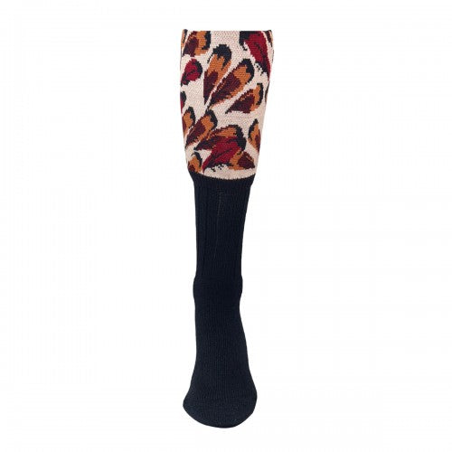 Front - Waring Brooke Unisex Adult Pheasant Feather Boot Socks