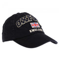 Front - Unisex Navy Blue Oxford England Union Flag Cap