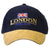Front - London England Baseball Cap Suede Cap With Adjustable Strap