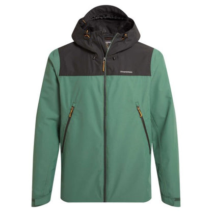 Black-Mosaic Green - Front - Craghoppers Mens Vanth Waterproof Jacket