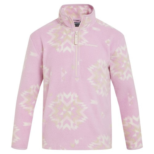 Front - Craghoppers Childrens/Kids Calke Snowflake Half Zip Fleece Top