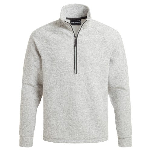 Niagara Blue Marl - Front - Craghoppers Mens Barn Quarter Zip Fleece Top