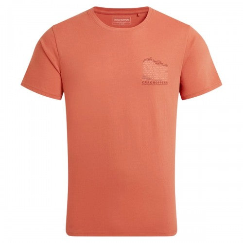 Front - Craghoppers Mens Lucent II Mountain Back Print Short-Sleeved T-Shirt