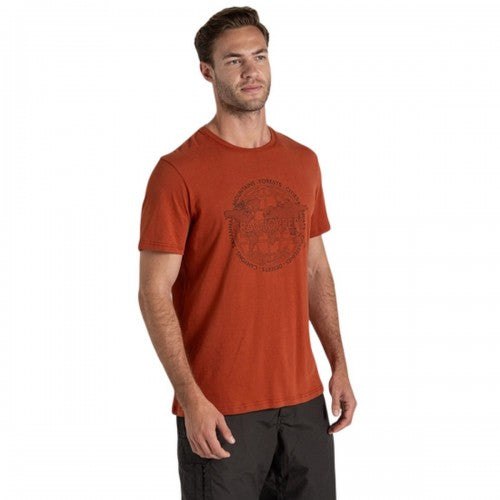 Front - Craghoppers Mens Lucent II Globe Short-Sleeved T-Shirt