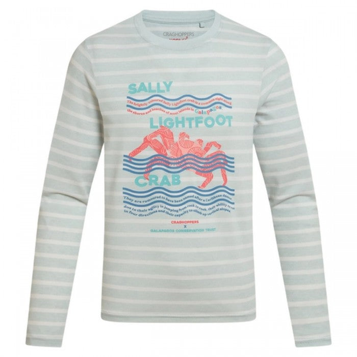 Front - Craghoppers Childrens/Kids Crab Nosilife Stripes Long-Sleeved T-Shirt