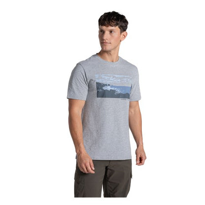 Front - Craghoppers Mens National Trust Sabden Marl T-Shirt