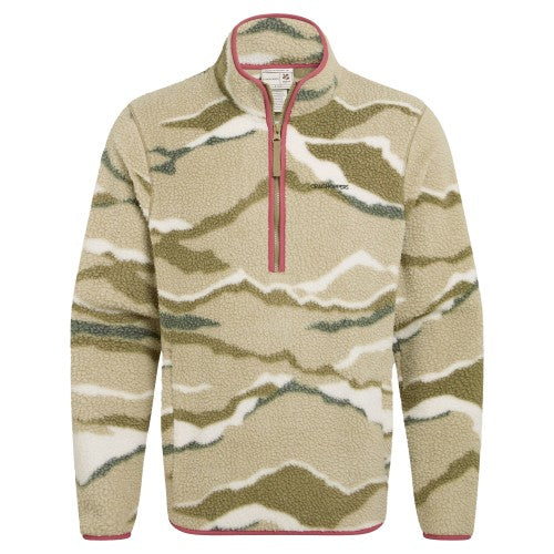 Front - Craghoppers Mens National Trust Rawthey Landscape Fleece Top