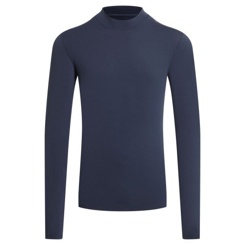 Front - Craghoppers Mens Mock Neck Long-Sleeved Golf Top