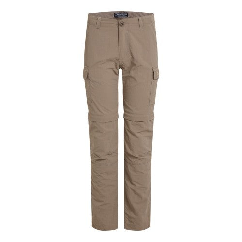 Front - Craghoppers Childrens/Kids Nosilife Convertible Hiking Trousers