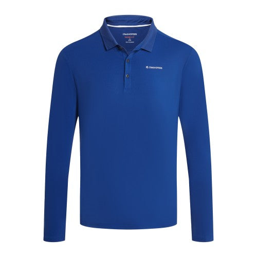 Front - Craghoppers Mens Bramshaw Golf Nosilife Long-Sleeved Polo Shirt