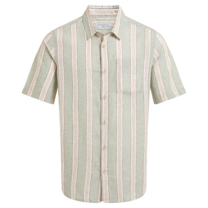 Front - Craghoppers Mens Argino Stripe Short-Sleeved Shirt