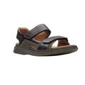 Front - Clarks Mens Nature Trek Leather Sandals