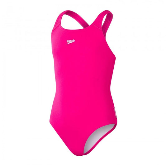 Front - Speedo Girls Medalist 2024 Endurance+ One Piece Swimsuit