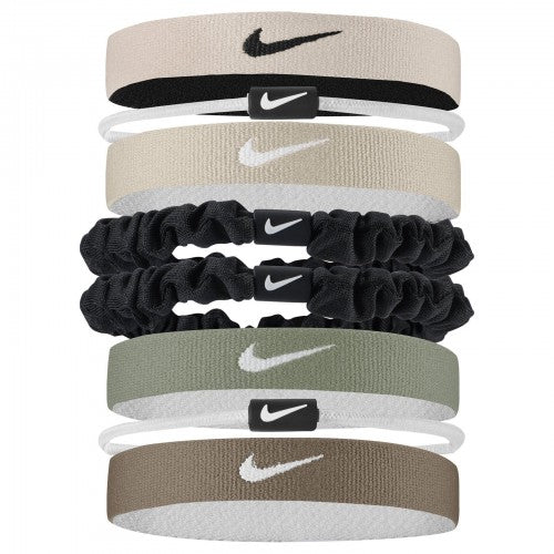 Front - Nike Mixed Flexible Classic Hair Tie (Pack of 8)