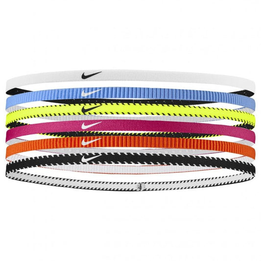 Front - Nike Classic Flexible Slim Hairband (Pack of 6)