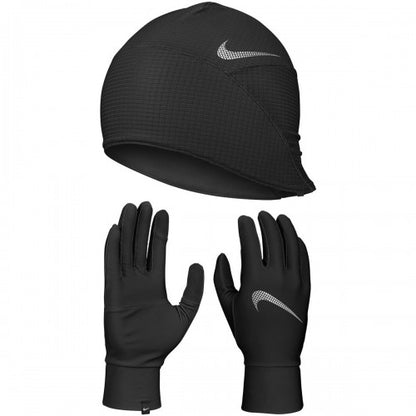 Front - Nike Mens Essential Running Hat And Gloves Set