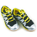 Silver-Black-Yellow - Pack Shot - Karakal Mens Prolite Indoor Court Trainers