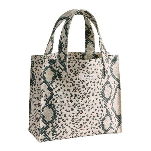 Front - Cath Kidston Snake Print Cotton Jute Book Bag