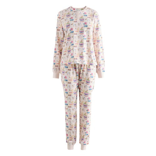 Front - Cath Kidston Womens/Ladies Dogs Cotton Jersey Pyjama Set