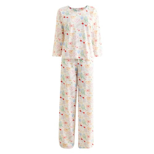Front - Cath Kidston Womens/Ladies Heart Cotton Jersey Valentine Pyjama Set