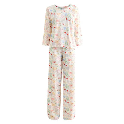Front - Cath Kidston Womens/Ladies Heart Cotton Jersey Valentine Pyjama Set