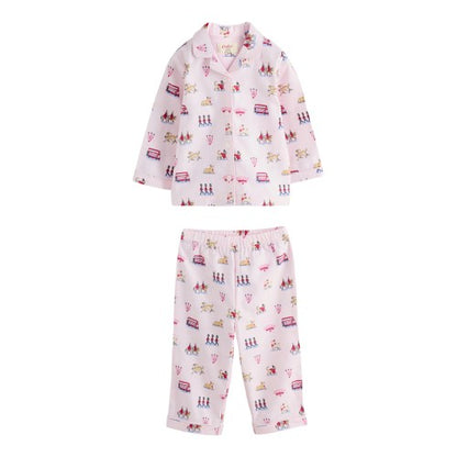 Front - Cath Kidston Girls Button-Down Pyjama Set