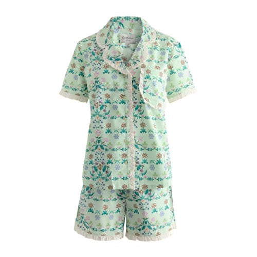 Front - Cath Kidston Womens/Ladies Flowers Frill Detail Pyjama Set