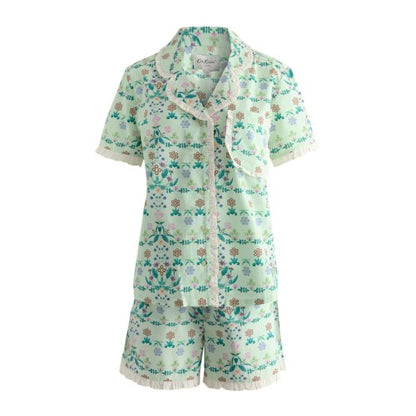 Front - Cath Kidston Womens/Ladies Flowers Frill Detail Pyjama Set