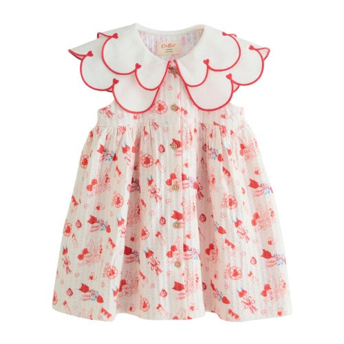 Front - Cath Kidston Girls Collared Casual Dress