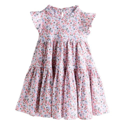 Front - Cath Kidston Girls Jersey Tiered Dress
