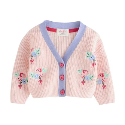 Front - Cath Kidston Childrens/Kids Floral Cardigan