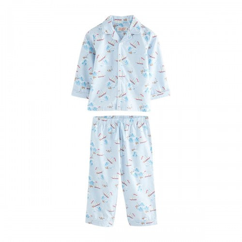 Front - Cath Kidston Childrens/Kids Boat Button Long Pyjama Set