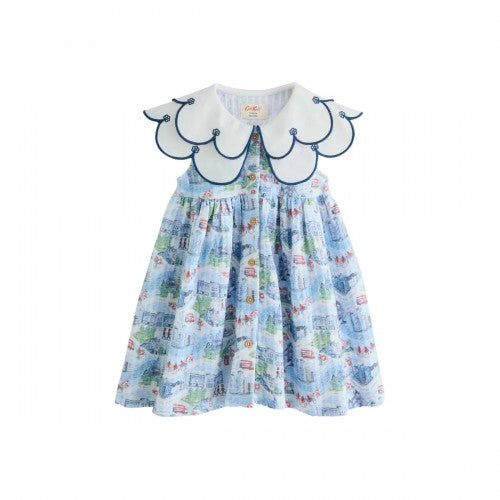 Front - Cath Kidston Girls Collared Dress