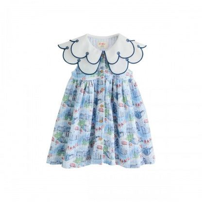 Front - Cath Kidston Girls Collared Dress