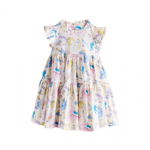Front - Cath Kidston Girls Animals Jersey Dress