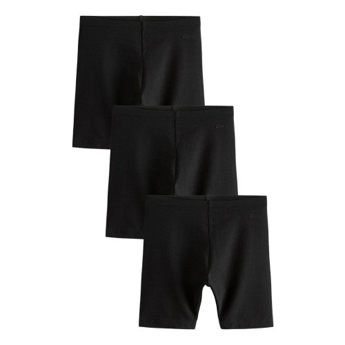 Front - Clarks Girls Jersey Cycling Shorts (Pack of 3)
