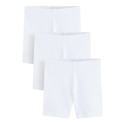 Front - Clarks Girls Jersey Embroidered Logo Cycling Shorts (Pack of 3)