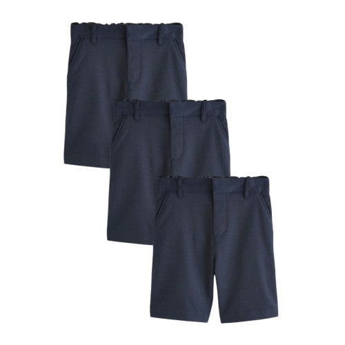 Front - Clarks Boys Regular School Shorts (Pack of 3)