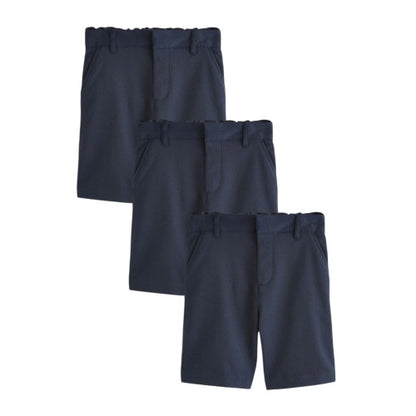 Front - Clarks Boys Regular School Shorts (Pack of 3)