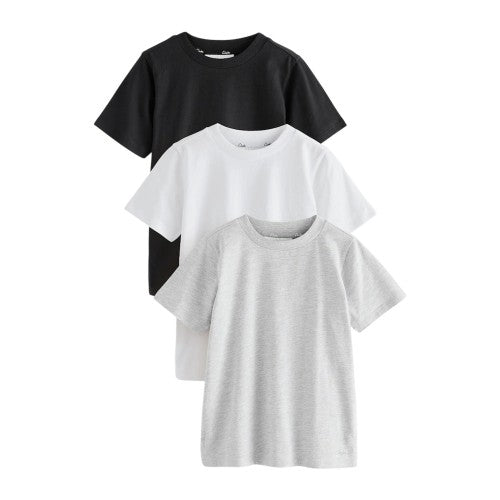 Front - Clarks Boys Embroidered Logo Relaxed Fit T-Shirt (Pack of 3)