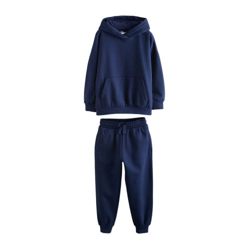 Front - Clarks Boys Embroidered Logo Oversized Hoodie And Joggers Set