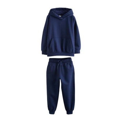 Front - Clarks Boys Embroidered Logo Oversized Hoodie And Joggers Set