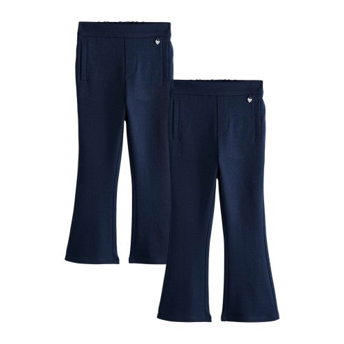 Front - Clarks Girls Flared Trousers (Pack of 2)