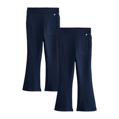 Front - Clarks Girls Flared Trousers (Pack of 2)