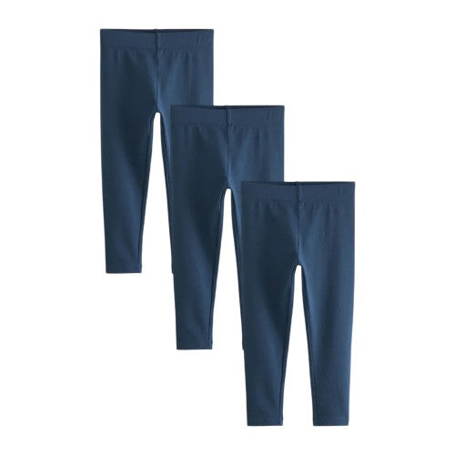 Front - Clarks Girls Jersey School Leggings (Pack of 3)