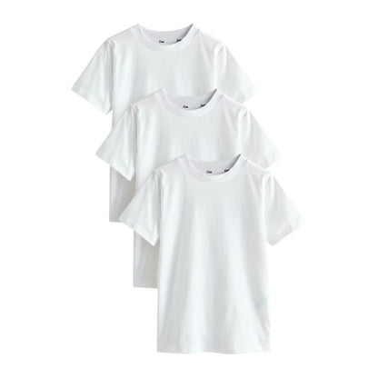 Front - Clarks Boys Embroidered Logo Relaxed Fit T-Shirt (Pack of 3)