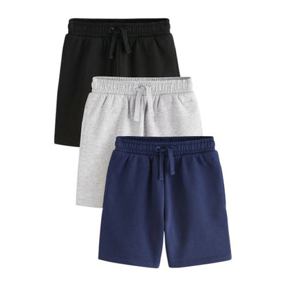 Front - Clarks Boys Embroidered Logo Sweat Shorts (Pack of 3)